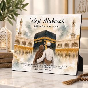 Persoonlijk islamitisch cadeau voor koppels, Hajj Fotoplaat