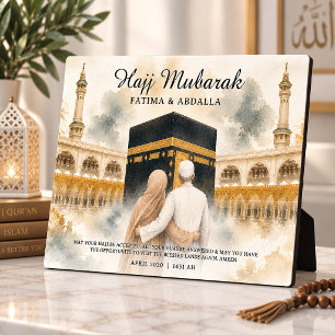 Persoonlijk islamitisch cadeau voor koppels, Hajj Fotoplaat