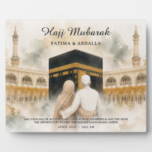 Persoonlijk islamitisch cadeau voor koppels, Hajj Fotoplaat
