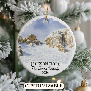 Persoonlijk Jackson Hole Mountain Resort, Wyoming Keramisch Ornament