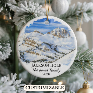 Persoonlijk Jackson Hole Mountain Resort, Wyoming Keramisch Ornament