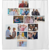 Persoonlijk Jubileum 13 Foto-collage Douchegordijn (Voorkant)