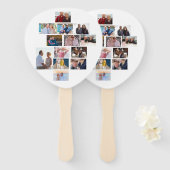 Persoonlijk Jubileum 13 Foto-collage Handwaaier (Voorkant en achterkant)