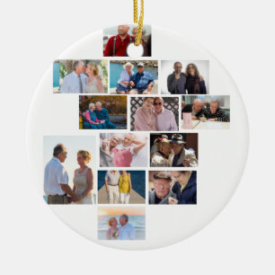 Persoonlijk Jubileum 13 Foto-collage Keramisch Ornament