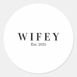 Persoonlijk jubileumcadeau voor een echtgenote ronde sticker