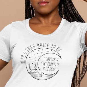 Persoonlijk Kampeer Afscheidscadeau voor de Bruid T-shirt