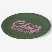 Persoonlijk Kampeer Afscheidspartij voor de Vrouw Papieren Bordje (Gekanteld)