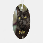 Persoonlijk kat-Ornament Metalen Ornament (Voorkant Rechts)