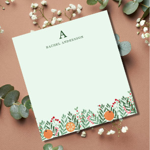 Persoonlijk kerstbloemen notitieblok