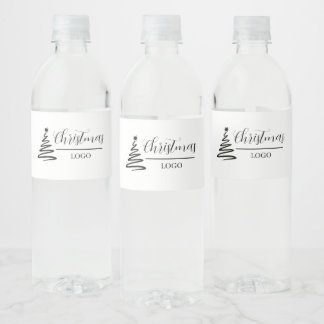 Persoonlijk Kerstcadeau Aangepaste Moderne T-Shirt Waterfles Etiket