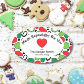 Persoonlijk Kerstcadeau-etiket - Aangepaste sticke Ovale Sticker