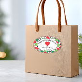 Persoonlijk Kerstcadeau-etiket - Aangepaste sticke Ovale Sticker