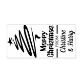 Persoonlijk kerstcadeau-Label Rubberstempel (Afrduk)