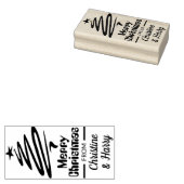 Persoonlijk kerstcadeau-Label Rubberstempel (Gestempeld)