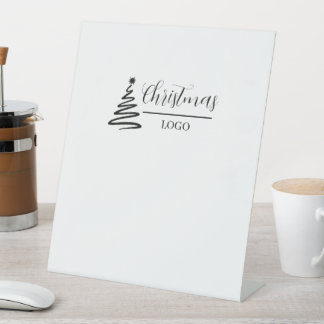 Persoonlijk kerstcadeau op maat gemaakte moderne T Reclamebord Met Voetstuk