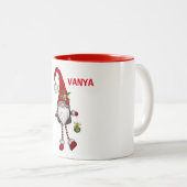 Persoonlijk kerstcadeau tweekleurige koffiemok (Voorkant rechts)