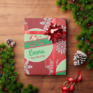 Persoonlijk kerstcadeaupapier cadeaupapier