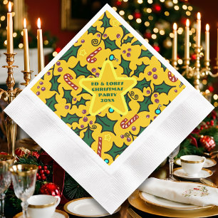 Persoonlijk Kerstfeest Handgetekend Servet