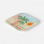 Persoonlijk kerstfeest in juli-Borden Papieren Bordje (Gebogen)