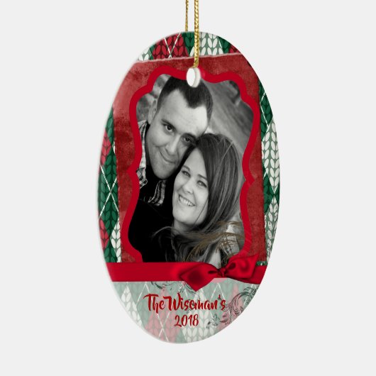 Persoonlijk kerstfeest Oegly Sweater PHOTO Ornamen Keramisch Ornament (Rechts)