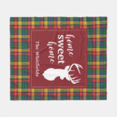 Persoonlijk kerstfeest Tartan Clan Buchanan Pset Fleece Deken (Voorkant (Horizontaal))