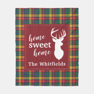 Persoonlijk kerstfeest Tartan Clan Buchanan Pset Fleece Deken