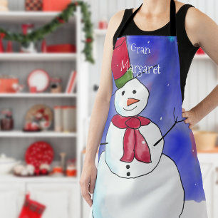 Persoonlijk Kerstman Sneeuwpop Schort