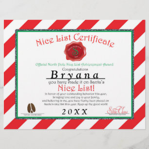 Persoonlijk Kerstmannetje 'GOEDE' LIJST CERTIFICAA Flyer