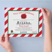 Persoonlijk Kerstmannetje 'GOEDE' LIJST CERTIFICAA Flyer (Hand)