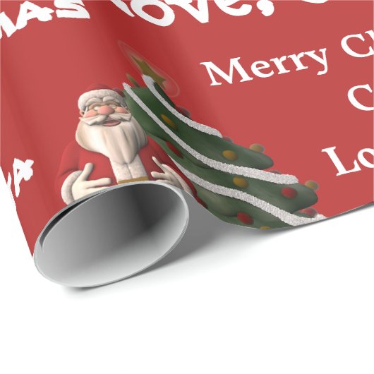 Persoonlijk kerstrood cadeaupapier (Rol Hoek)