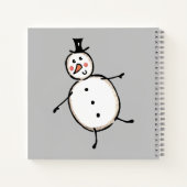 Persoonlijk kerstsnowman-Notitieboek Notitieboek (Achterkant)
