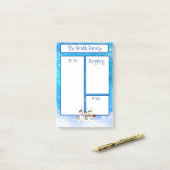 Persoonlijk kerstthema post-it® notes (Op bureau)