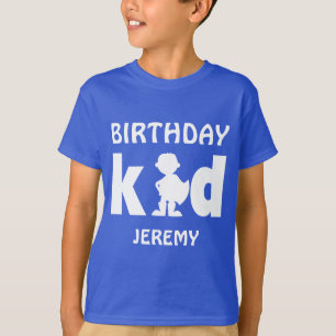 Persoonlijk Kind Superheld Boy Silhouette T-shirt