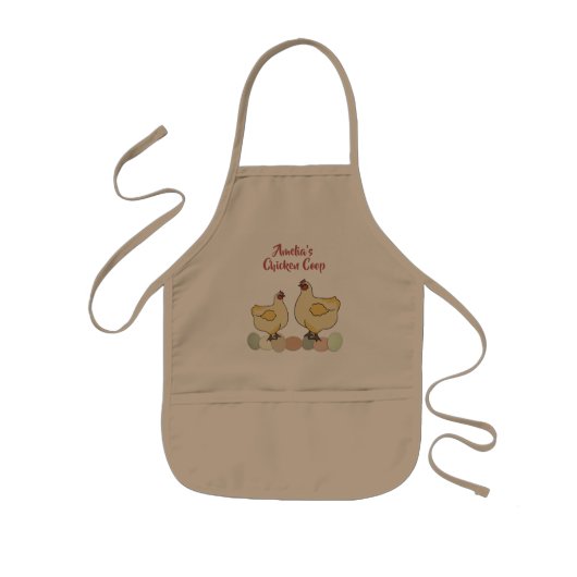 Persoonlijk Kippen Schuur Naam Kippen Apron Kinder Schort (Voorkant)