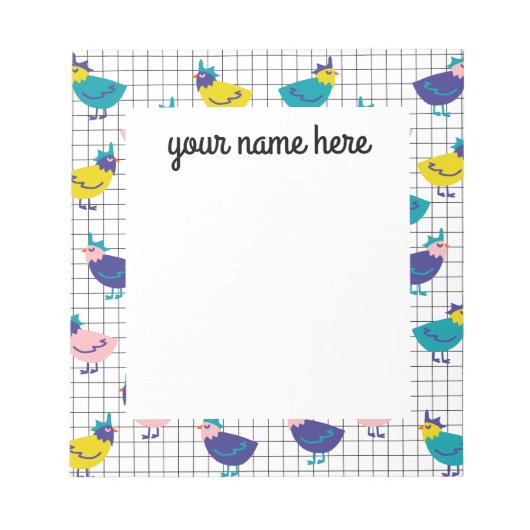 Persoonlijk kippenNotitieblok Notitieblok (Voorkant)