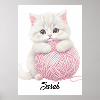 Persoonlijk | Kitten Garenspeeltijd Poster