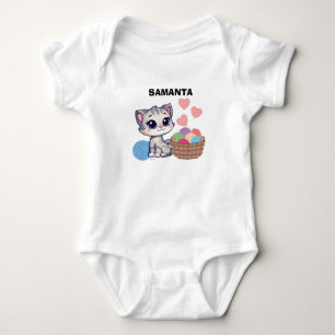 Persoonlijk Kitten & Garentang Baby Rompertje