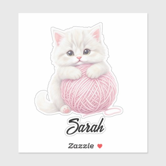 Persoonlijk | Kittenschaar Speeltijd Sticker (Vel)