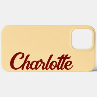 Persoonlijk Klassiek Elegant Monogram Beige iPhone 13 Pro Max Hoesje