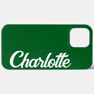 Persoonlijk Klassiek Elegant Monogram Donkergroen iPhone 13 Pro Max Hoesje