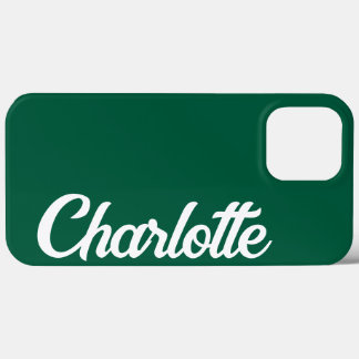 Persoonlijk Klassiek Elegant Monogram Donkergroen iPhone 13 Pro Max Hoesje