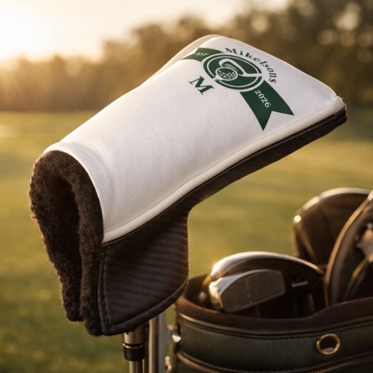 Persoonlijk klassiek groen golf monogram embleem golfheadcover
