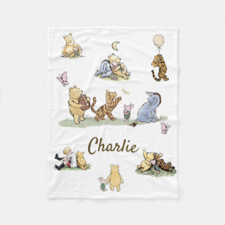 Persoonlijk klassiek Winnie de Poeh-babycadeau Fleece Deken