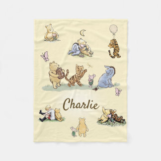 Persoonlijk klassiek Winnie de Poeh-babycadeau Fleece Deken