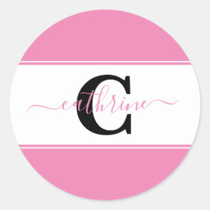 Persoonlijk kleurblok  ronde sticker