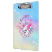 Persoonlijk kleurig Unicorn Cute Klembord (Links)