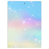 Persoonlijk kleurig Unicorn Cute Klembord (Achterkant)