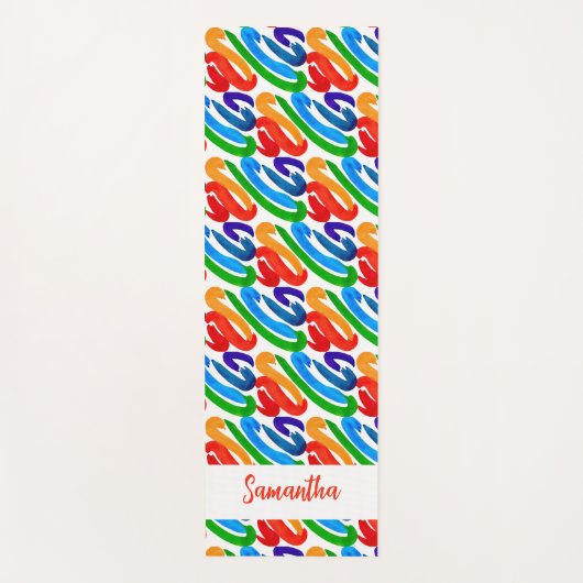 Persoonlijk kleurrijk Abstract patroon Yogamat (Voorkant)