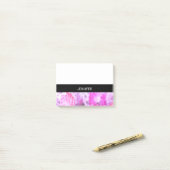 Persoonlijk kleurrijk flessenpatroon post-it® notes (Op bureau)