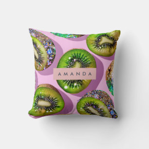 Persoonlijk Kleurrijk Glitter Kiwi Pop Art Ontwerp Kussen